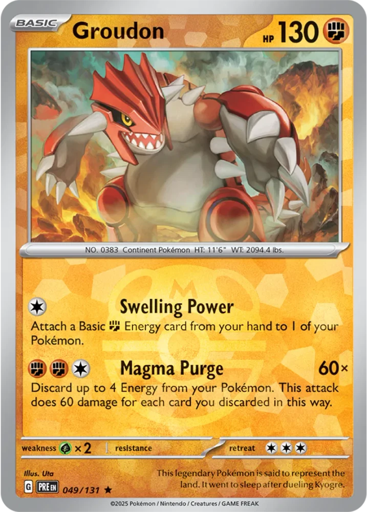 Groudon 049/131 - Prismatic Evolutions - Masterball Reverse Holo