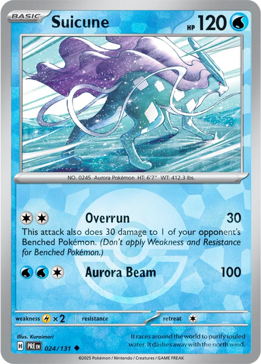 Suicune 024/131 - Prismatic Evolutions - Pokeball Reverse Holo
