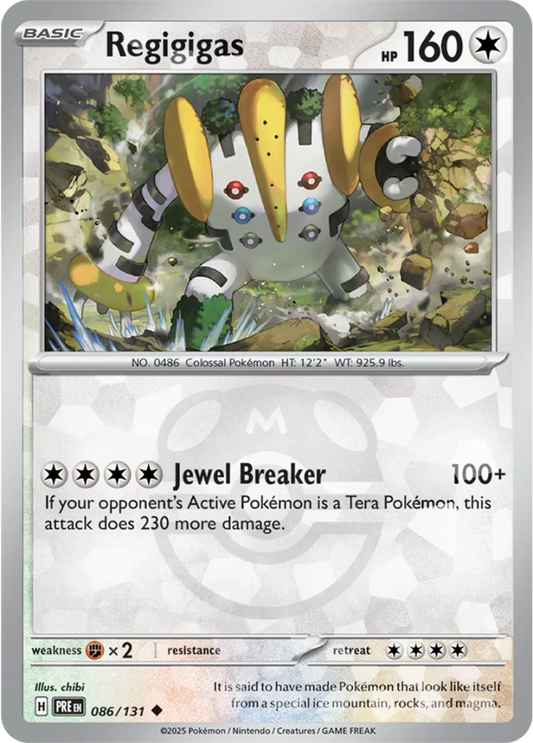 Regigigas 086/131 - Prismatic Evolutions - Masterball Reverse Holo