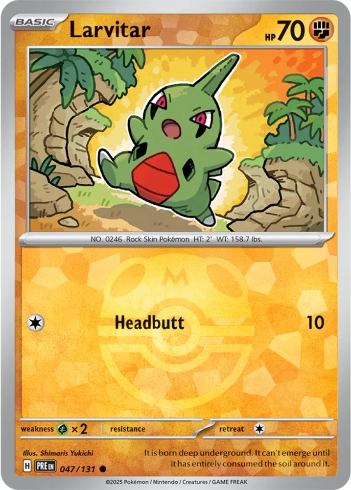 Larvitar 047/131 - Prismatic Evolutions - Masterball Reverse Holo