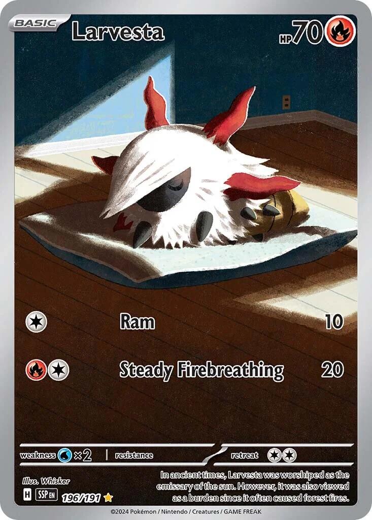 Larvesta 196/191 - Surging Sparks - Illustration Rare