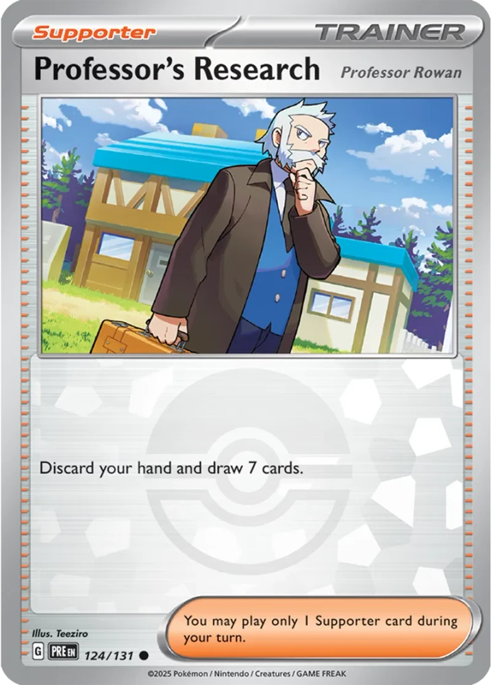 Professor's Research 124/131 - Prismatic Evolutions - Pokeball Reverse Holo