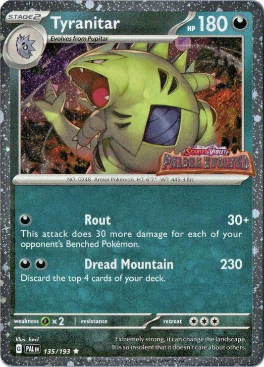 Tyranitar 135/193 - Paldea Evolved - Stamped