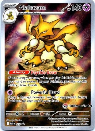 Alakazam MEP 009 - Mega Evolutions Pokemon Centre Promo Card