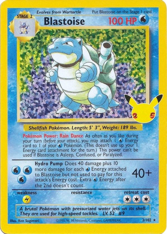 Blastoise 2/102 - Celebrations Holo Card