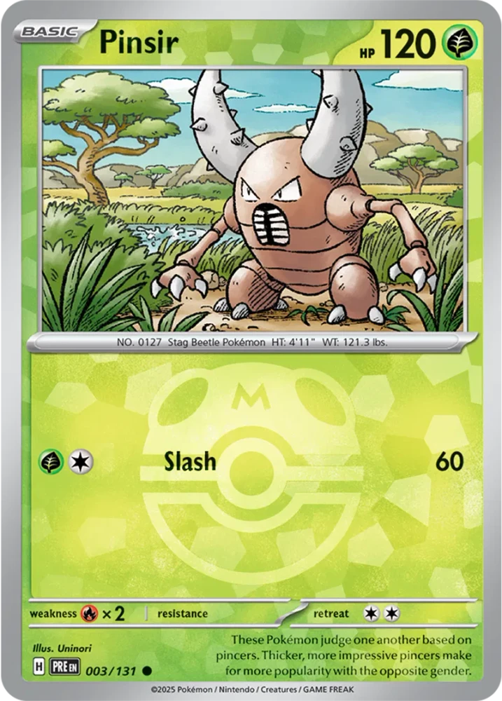 Pinsir 003/131 - Prismatic Evolutions - Masterball Reverse Holo Card