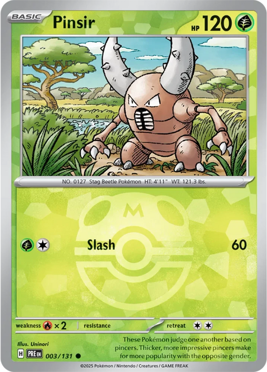 Pinsir 003/131 - Prismatic Evolutions - Masterball Reverse Holo Card