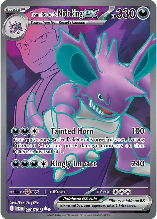 Team Rockets Nidoking EX 216/182 - Destined Rivals - Full Art