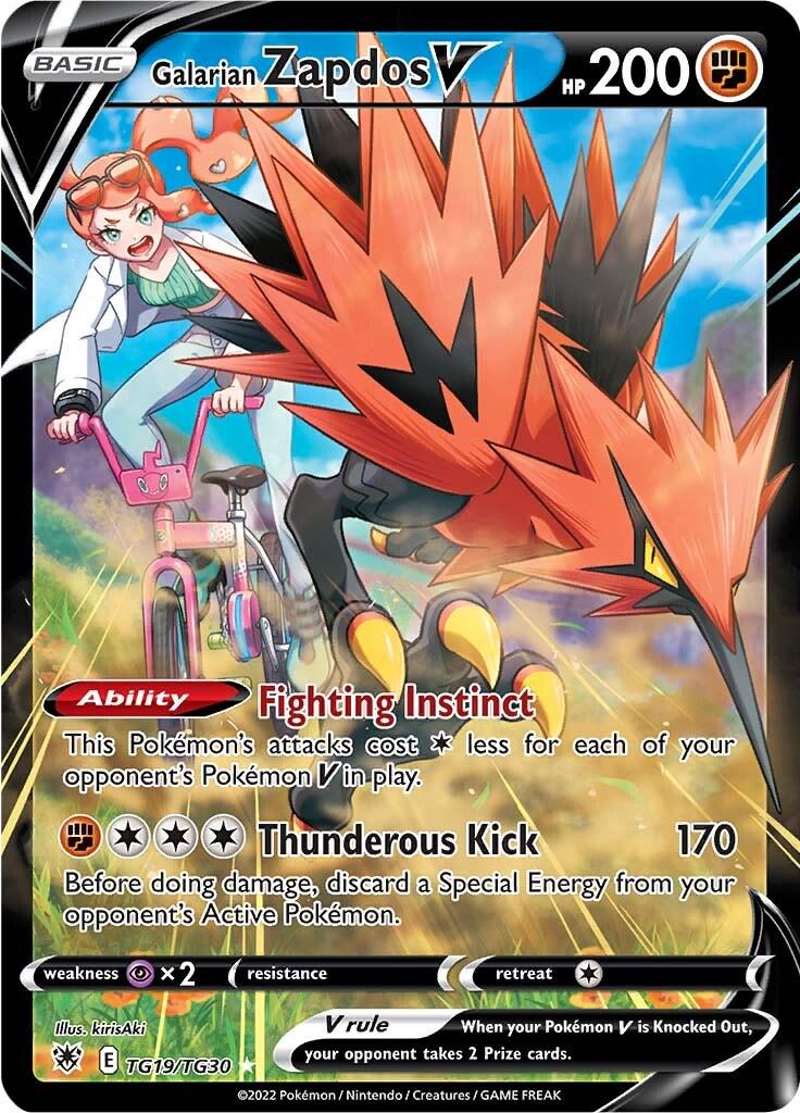 Galarian Zapdos V TG19/TG30 - Astral Radiance - Illustration Rare