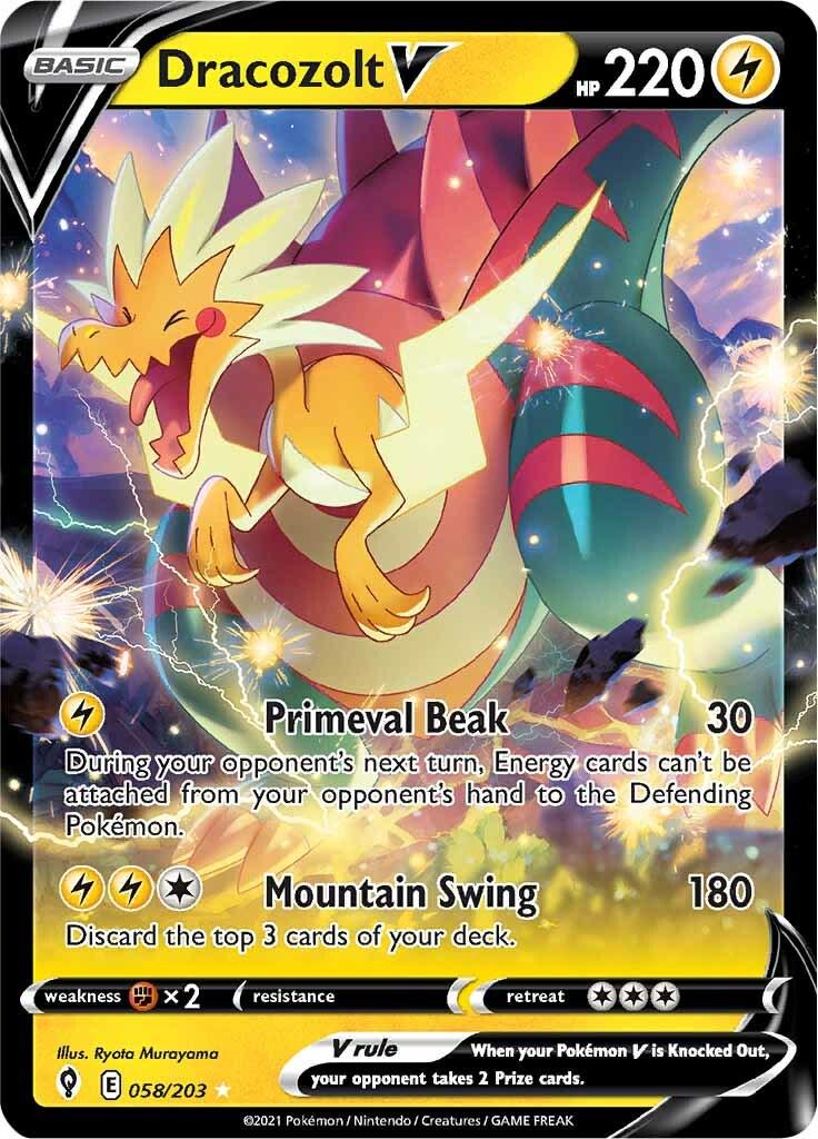 Dracozolt V 058/203 - Evolving Skies - Full Art