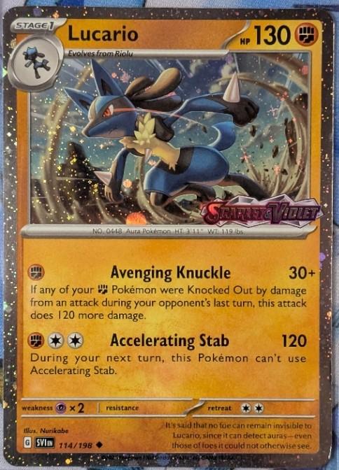 Lucario 114/198 - Scarlet and Violet - Stamped