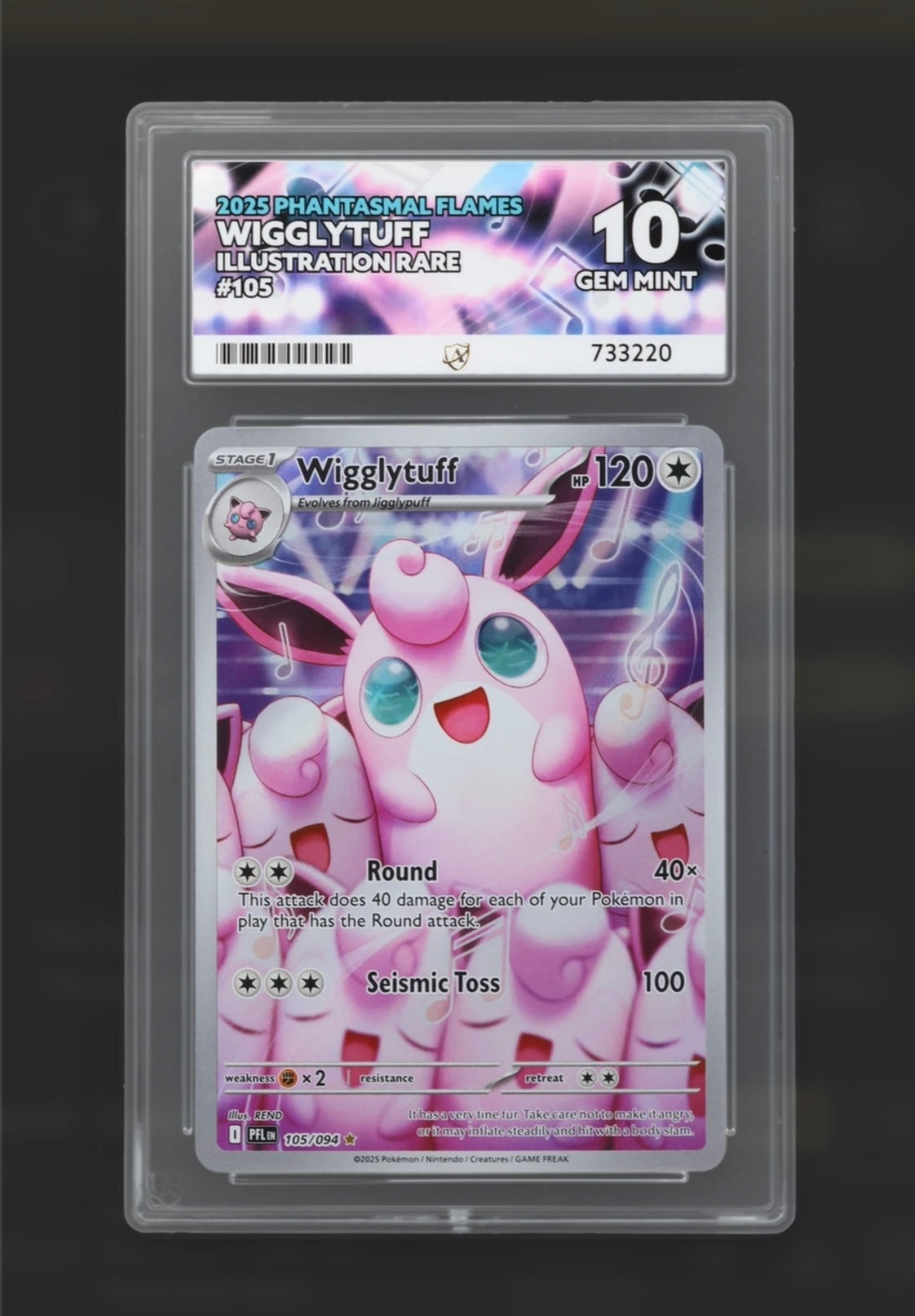 Wigglytuff 105/094 - Phantasmal Flames - Illustration Rare